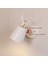 LED Duvar Lambaları Modern Karikatür Geyik Antler Demir Vintage Sconce Yatak Odası Başucu Koridoru Merdiven Dekor Işıkları Işıkları Fikstür E27-BEYAZ (Yurt Dışından) 3