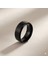 Siyah Renk 316L Kalite Paslanmaz Kadın Çelik Alyans Yüzük - 27 Ölçü 4