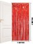 Kırmızı Metalize Parlak Saçaklı Perde 3