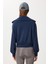 Dik Yaka Fermuarlı Modal Sweatshirt LUB0308 Lacivert 5