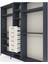 Hyperion Dolap 10 Raflı 6 Çekmeceli 3 Askılı 220X44X243 Antrasit-Antrasit/aytaşı 4