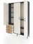 Arges Dolap 6 Raflı 3 Çekmeceli Tek Askılı 132X30X195 Antrasit-Aytaşı/çam 3