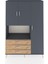 Hyperion Dolap 7 Raflı 3 Çekmeceli 3 Kapaklı 132X44X195 Antrasit-Antrasit/çam 1