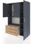 Hyperion Dolap 7 Raflı 3 Çekmeceli 3 Kapaklı 132X44X195 Antrasit-Antrasit/çam 3