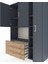 Hyperion Dolap 7 Raflı 3 Çekmeceli 3 Kapaklı 132X44X195 Antrasit-Antrasit/çam 4
