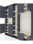 Arges Dolap 18 Raflı 8 Kapaklı Tek Askılı 220X30X243 Antrasit-Antrasit/aytaşı 4