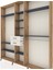 Arges Dolap 10 Raflı 2 Çekmeceli 3 Askılı 220X30X243 Çam-Antrasit/aytaşı 4