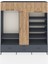 Hyperion Dolap 18 Raflı 4 Çekmeceli Tek Askılı 220X44X243 Antrasit-Çam/antrasit 1