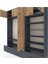 Hyperion Dolap 18 Raflı 4 Çekmeceli Tek Askılı 220X44X243 Antrasit-Çam/antrasit 4