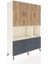 Hyperion Dolap 6 Raflı 6 Çekmeceli 3 Kapaklı 132X44X195 Aytaşı-Çam/antrasit 2