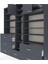 Hyperion Dolap 17 Raflı 6 Çekmeceli 3 Kapaklı 220X44X243 Antrasit-Antrasit/antrasit 4