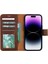 Apple iPhone 15 Uyumlu Deri Cüzdanlı Kılıf Mwwn G2 Kahve 2
