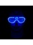 Mavi LED Işıklı Parti Gözlüğü - Neon Glow Şerit Gözlük 3 Modlu 2