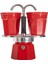 - Set Mini Express: Ocak Üstü Espresso Pişirici + 2 Cups - Renk Kırmızı 1