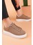 LC101 Açık Kahve Süet Kadın Sneaker 1