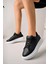 LC101 Siyah Cilt Beyaz Taban Kadın Sneaker 4