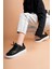 LC105 Siyah Cilt Beyaz Taban Kadın Sneaker 3
