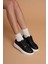 LC103 Siyah Cilt Beyaz Taban Kadın Sneaker 1