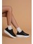 LC103 Siyah Cilt Beyaz Taban Kadın Sneaker 2