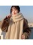 Sonbahar ve Kış Modası Gelişmiş Öğrenci Atkı Şal Duygusu Sıcak Çift Renk Düz Renk Örme Kalın Atkı (Yurt Dışından) 1