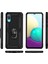 Samsung Galaxy A02 Kılıf Sofya Yüzüklü Silikon Kapak - Siyah (K95) 3