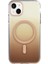 Apple iPhone 15 Kılıf M-Safe Şarj Özellikli Transparan Renk Geçişli Toros Kapak - Gold 8