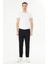 Erkek Pamuklu Fermuarlı Cepli Eşofman Altı Siyah 7814-S 3
