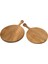 El Yapımı Doğal Yuvarlak Ceviz 2 Parça Kesme ve Sunum Tahtası 41 cm 1
