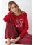 Anne Kız %100 Pamuklu Kırmızı Uzun Kollu Pijama Takımı 3514 (Pijamaları Ayrı Ayrı Sepete Ekleyiniz) 5