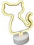 Neon Işıklı Kedi Lamba Pil+Usb Pembe Işık 4