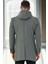 PLT9335 Dewberry Erkek Palto-Koyu Gri 2