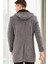 PLT9376 Dewberry Erkek Palto-Desenli Gri 2