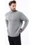 Gri Bisiklet Yaka Overfit Erkek Triko Kazak E7402 5