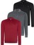 Üçlü Set V4007 Dewberry Erkek Sweatshırt-Siyah-Antrasit-Bordo 1