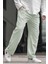 Mint Yeşili Erkek Rahat Kesim Keten Pantolon 6539 1