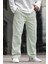 Mint Yeşili Erkek Rahat Kesim Keten Pantolon 6539 2