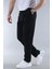 Koyu Siyah Regular Fit Düz Kesim Yan Cepli Erkek Pantolon 6540 5