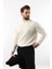 Ekru Bisiklet Yaka Overfit Erkek Triko Kazak E7402 8