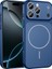 iPhone 15 Pro Kılıf Zore M-Safe Şarj Özellikli Kamera Korumalı Formen Kapak - Mavi 1