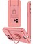 iPhone 15 Pro Kılıf Zuma Kartvizitli Yüzüklü Silikon - Pembe (K95) 1
