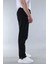 Koyu Siyah Regular Fit Düz Kesim Yan Cepli Erkek Pantolon 6540 6