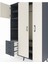 Hyperion Dolap 6 Raflı 3 Çekmeceli Tek Askılı 132X44X195 Antrasit-Aytaşı/antrasit 4