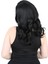 Kahkülsüz Fiber Sentetik Orta Boy Dalgalı Peruk - Siyah 3