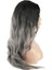 Fiber Sentetik Uzun Su Dalgası Peruk - Siyah Gri Ombreli 3