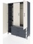 Hyperion Dolap 6 Raflı 3 Çekmeceli Tek Askılı 132X44X195 Antrasit-Aytaşı/antrasit 3