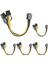 5 Adet Pcı-E 6-Pin - Çift 6 + 2-Pin Güç Splitter Kablosu Görüntü Kartı Pcıe Pcı Express 6pin - Çift 8pin Güç Kablosu (Yurt Dışından) 3