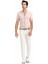 Ekru Düz Dokuma Slim Fit Casual Pamuk Karışımlı Pantolon 6