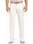 Ekru Düz Dokuma Slim Fit Casual Pamuk Karışımlı Pantolon 8