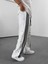 Şeritli Beyaz Erkek Baggy Pantolon COC1059 4