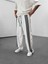 Şeritli Beyaz Erkek Baggy Pantolon COC1059 5
